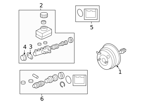 Master Cylinder - Components On Dash Panel for 2007 Subaru Outback #1