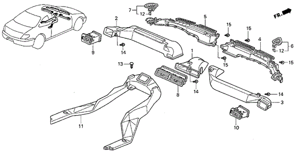 Duct for 1998 Acura CL #0