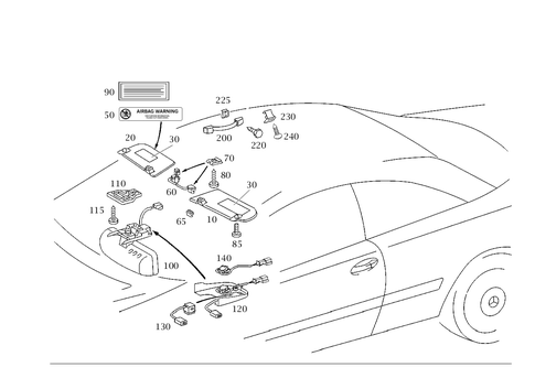 Sun Visor, Interior Mirror, Grab Handle for 2006 Mercedes-Benz CL500 #0