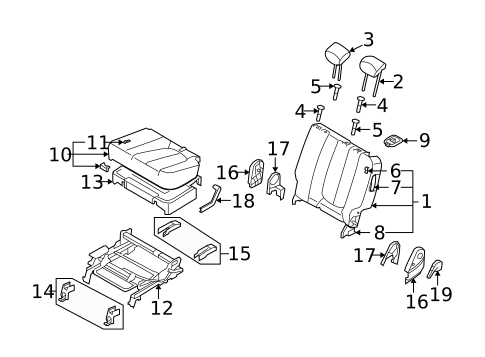 Second Row Seats for 2009 Kia Rondo #1