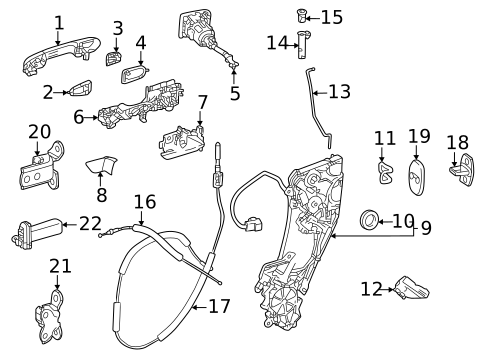 Front Door for 2022 Lexus LX600 #1