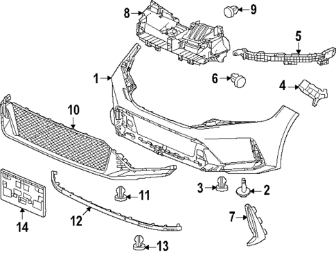 Bumper & Components - Front for 2025 Honda Civic #1