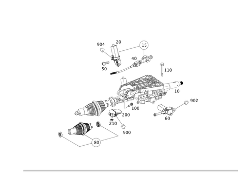 Steering Column Tube and Steering Shaft for 2013 Mercedes-Benz GLK350 #0