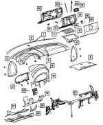 YB17ARKAA - : Instrument Panel Glove Box for Mopar Image