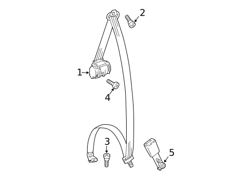 Third Row Seat Belts for 2019 Volkswagen Atlas #0