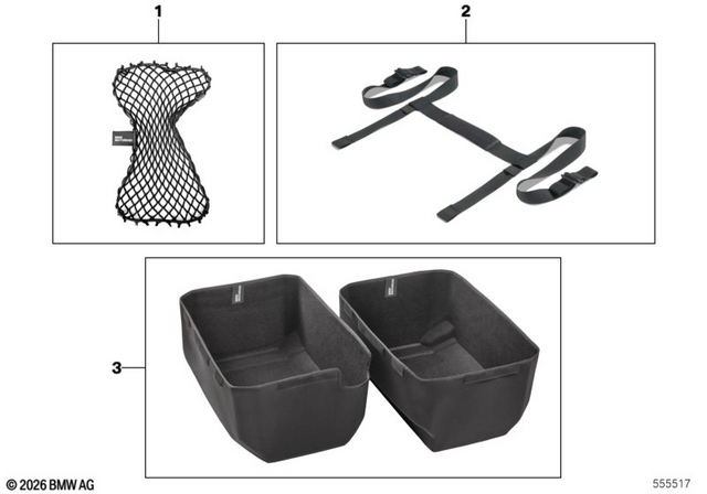 77495B304D4 - : Storage Net Aluminum Case for BMW-Motorrad Image
