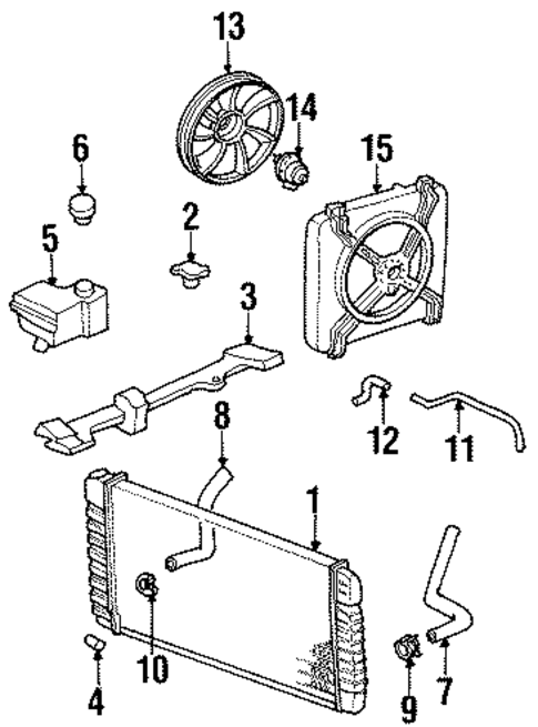 Radiator & Components for 1996 Chevrolet Lumina APV #0