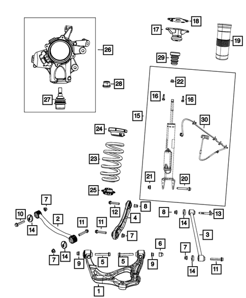 Rear Suspension and Cradle for 2017 Jeep Grand Cherokee #2