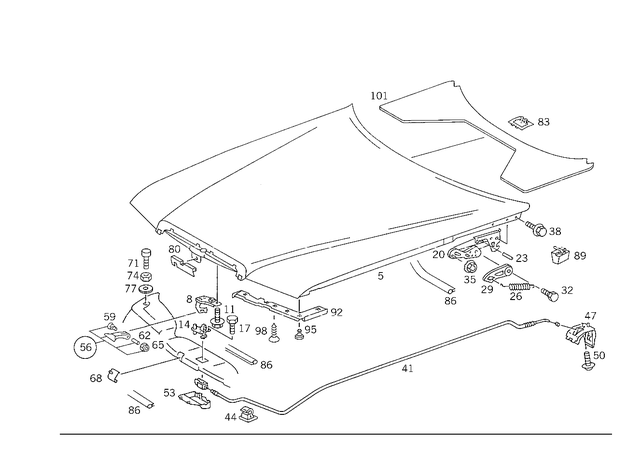 1268870145 - Attachment Parts: Deflector for Mercedes-Benz: 200, 200D, 280S, 280SE, 280SEL, 300D, 300E, 380SE, 380SEL, 560SEL Image image