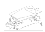 1248800228 - : Hinge for Mercedes-Benz: 200, 200D, 300CE, 300D, 300E, 300TD, 300TE Image