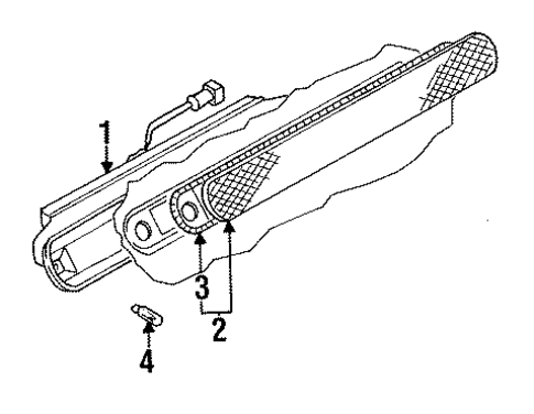 High Mounted Stop Lamp for 1995 Audi Cabriolet #0