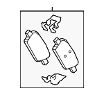 85143240 - Brakes: Disc Brake Pad Set for Buick: Envision | Cadillac: XT4 Image