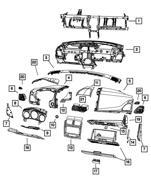 Instrument Panel for 2013 Dodge Avenger #0