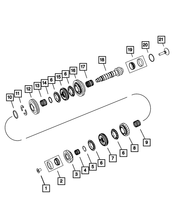 68033414AA - 6 SPEED MANUAL GETRAG DMT6: Shaft Retainer for Mopar Image