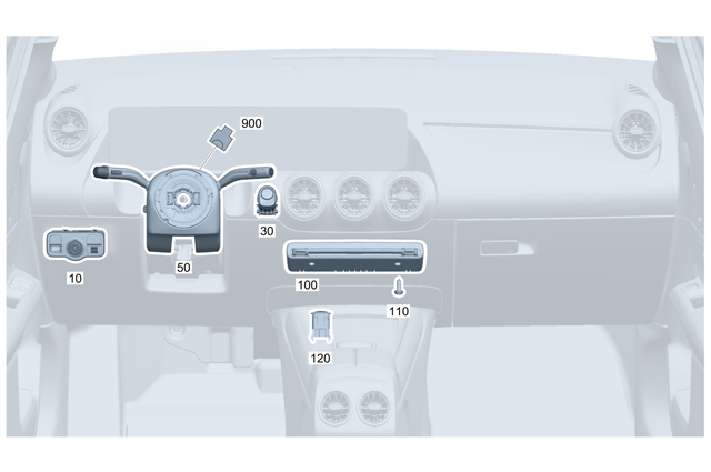 2439055600 - Electr. System: Button Switch for Mercedes-Benz Image image