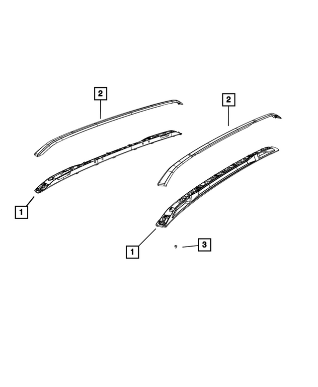 7JX16GXHAB - : Luggage Rack Side Rail, Right for Mopar Image