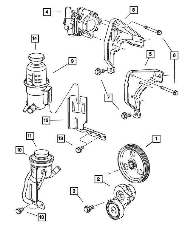 4656402AE - Steering: Power Steering Pump for Mopar Image