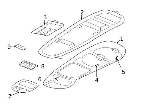 Overhead Console for 1999 Pontiac Montana #1