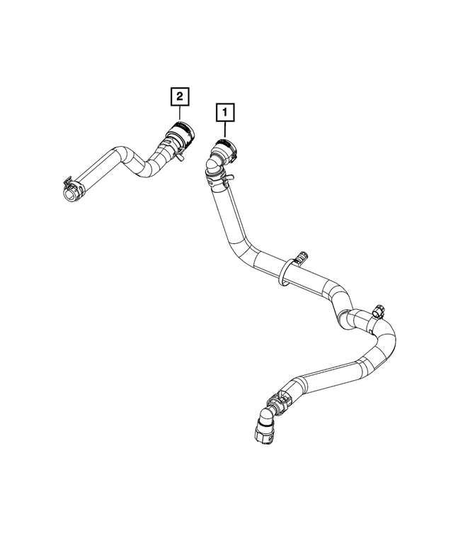 68283378AC - Air Conditioners and Heaters: Heater Return Hose And Tube for Mopar Image image