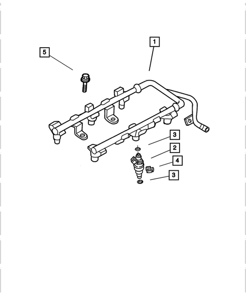 Fuel Rail for 2001 Dodge Intrepid #0