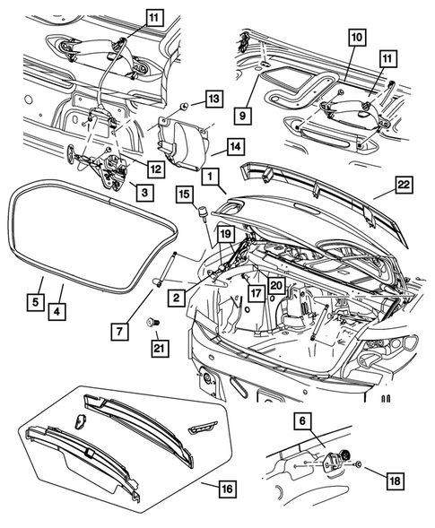 Deck Lid for 2010 Chrysler Sebring #1