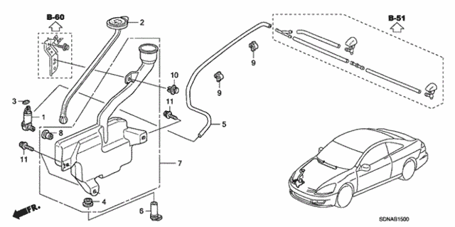 Windshield Washer for 2007 Honda Accord #0