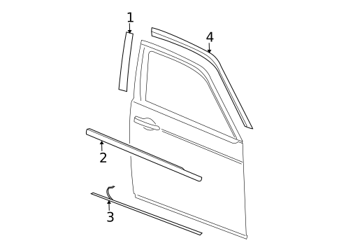 Exterior Trim - Front Door for 2007 Dodge Magnum #0