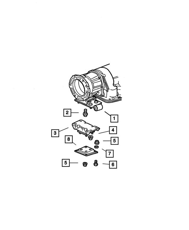 52058548AB - Engine Mounting: Transmission Mount Bracket for Mopar Image
