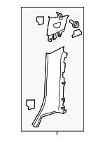 84694432 - Body: Rear Pillar Trim for GMC: Canyon Image