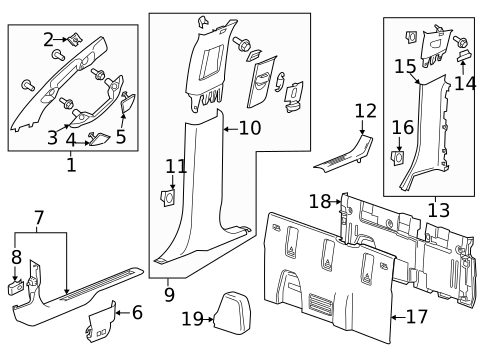 Interior Trim - Cab for 2017 GMC Canyon #1