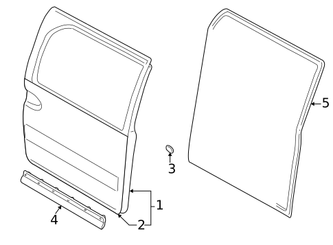 Door & Components for 2001 Nissan Quest #1