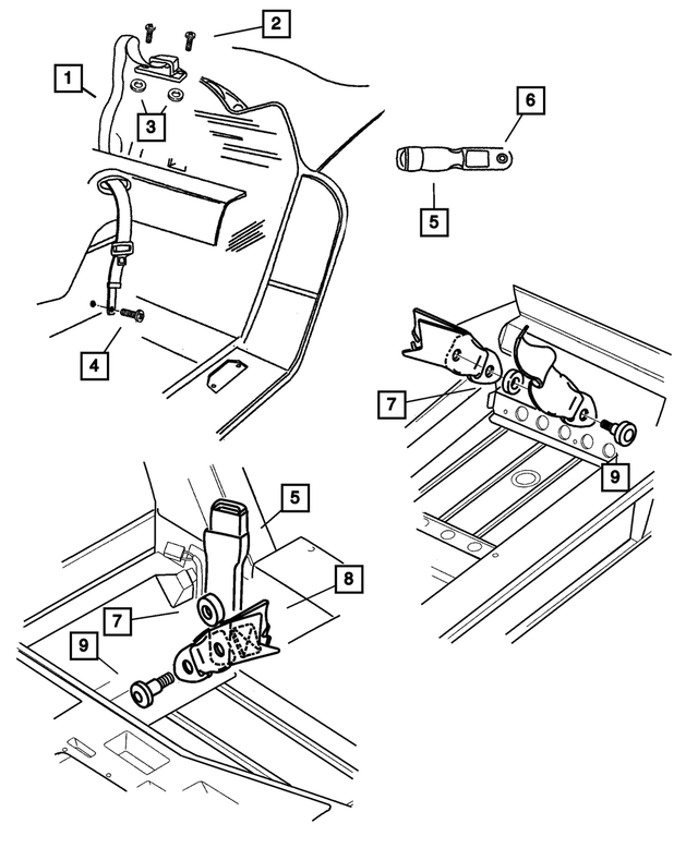 MB861X9AB - Interior Trim: Front Seat Belt for Mopar Image image