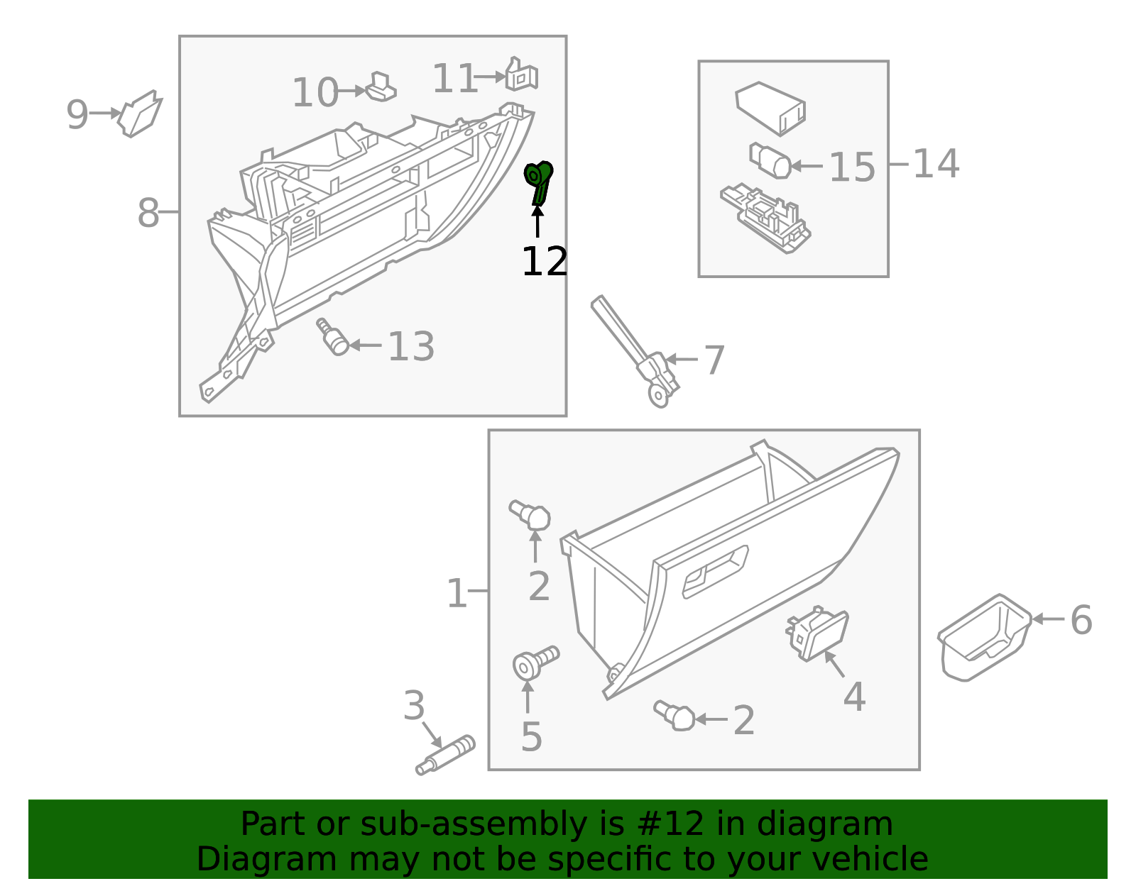 2018-2024 Volkswagen Tiguan Glove Box Housing Bracket 5NN-858-539-9B9 ...