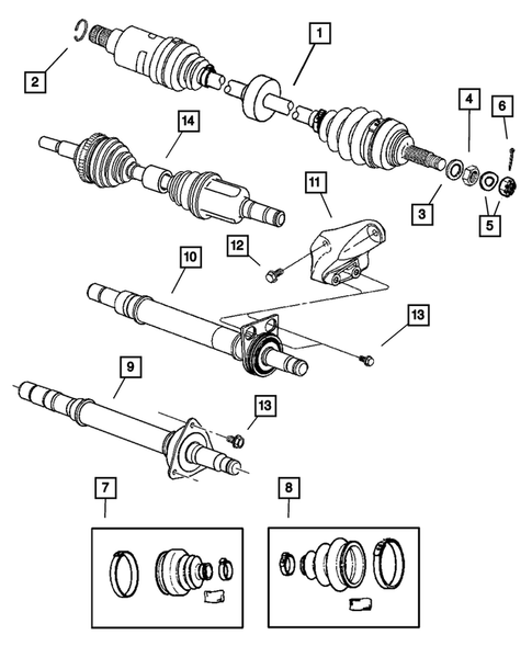 Front Axle Drive Shafts for 2005 Chrysler PT Cruiser #0