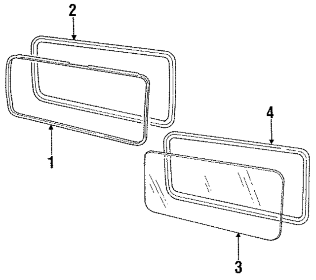 DQ05822YPN - Body: Glass for Mopar Image