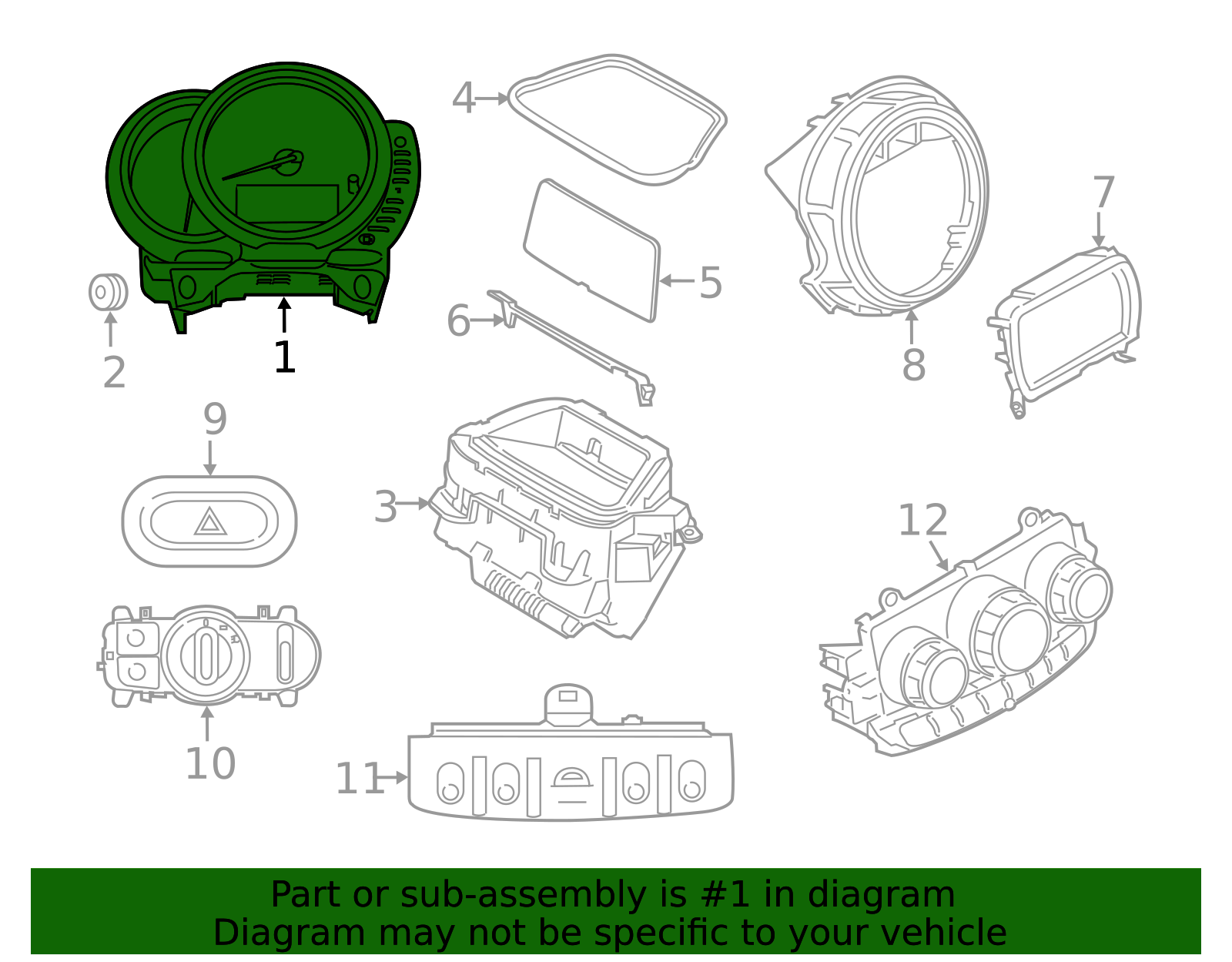 62-10-5-B3E-9C3 - Instrument Cluster | BMWPartsHub