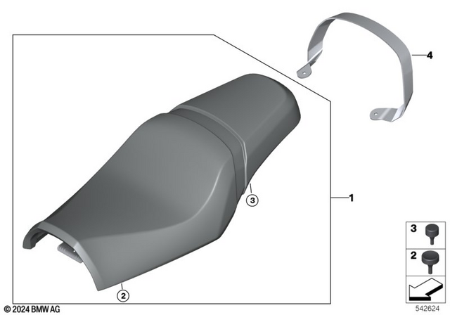 77347108242 - Ergonomics &amp; Comfort: Bench Seat, Comfort for BMW-Motorrad Image