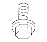 90109A0061 - Body: Center Cover Bolt for Toyota: 4Runner, Avalon, bZ4X, C-HR, Camry, Corolla, Corolla Cross, Crown, Crown Signia, GR Corolla, Grand Highlander, Highlander, Land Cruiser, Mirai, Prius, Prius AWD-e, Prius C, Prius Prime, RAV4, RAV4 Prime, Sequoia, Sienna, Tacoma, Tundra Image