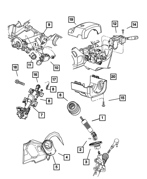 Steering Column for 2001 Dodge Neon #0