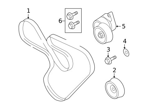 Belts & Pulleys for 2013 Subaru Tribeca #0