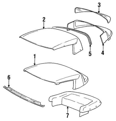 Roof & Components for 1993 Porsche 911 #1