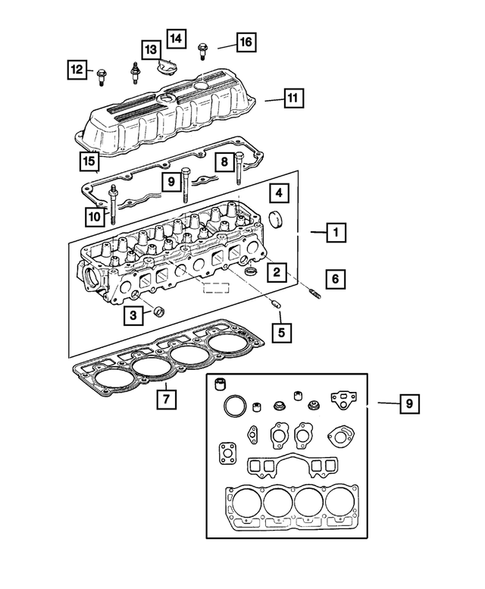 Cylinder Head for 2001 Dodge Dakota #0