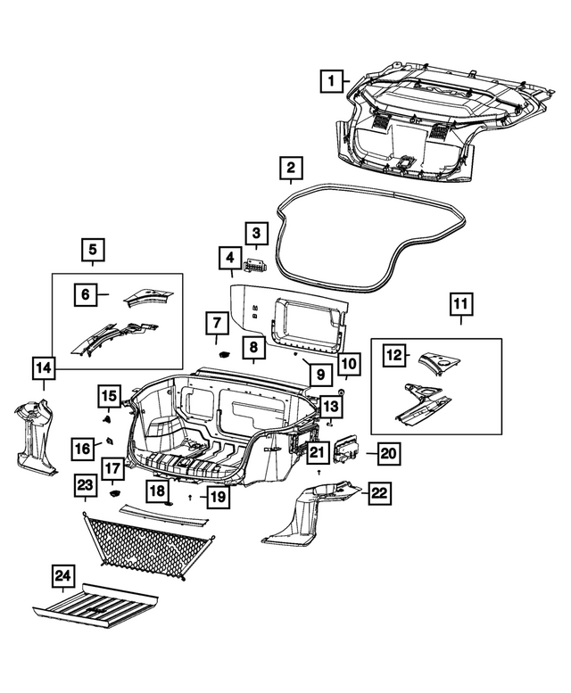 68600110AB - : Hood Seal for Mopar Image