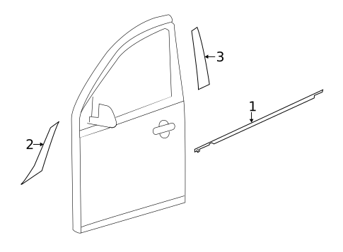 Exterior Trim - Front Door for 2019 Nissan Versa Note #0