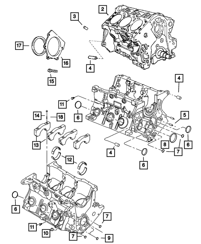 4556222AB - Engine 3.8L Six Cylinder: Cylinder Block Oil Hole Plug for Mopar Image