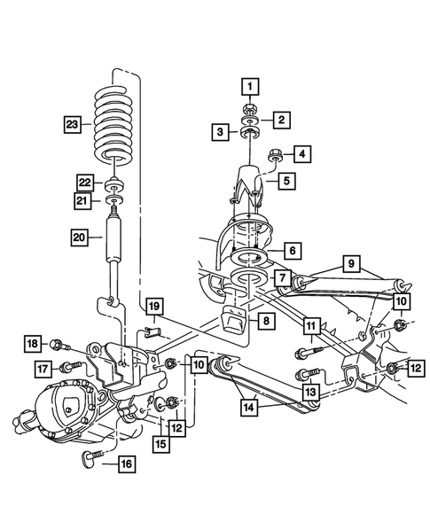 Front Suspension, Strut and Cradle for 2008 Dodge Ram 3500 #1
