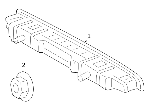 High Mounted Stop Lamp for 2009 Mercedes-Benz SL600 #0