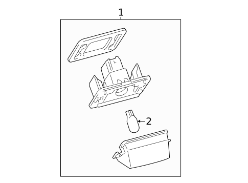 License Lamps for 2019 Toyota Highlander #0