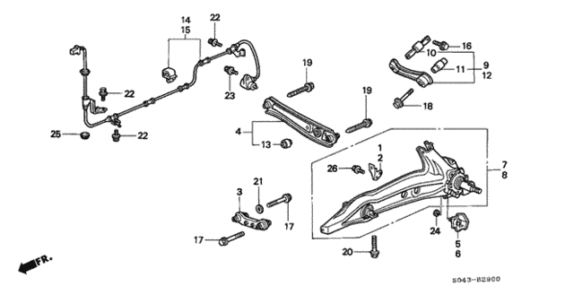 Rear Lower Arm for 1997 Honda Civic #0
