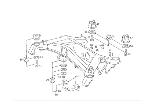 Rear Axle Support for 1993 Mercedes-Benz 500E #0